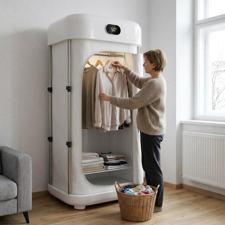 Žena věší oblečení do DRYVELA